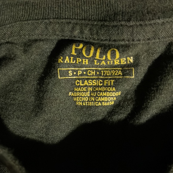 Polo Ralph Lauren Mens small long sleeve olive green with tan polo man small - Picture 4 of 11